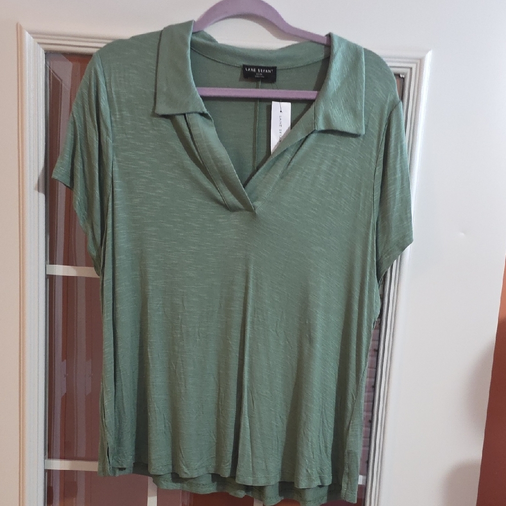 Lane Bryant Sage Green Blouse